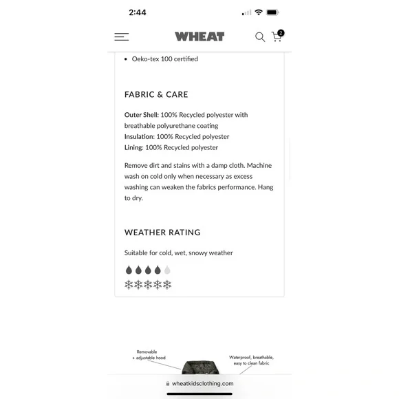 NWT WHEAT Wintersuit - Size 2T - Picture 7 of 7